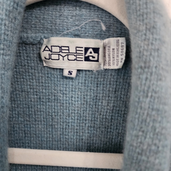 Vintage Adele Joyce Wool Angora Blend Single Button Cardigan Jacket - Picture 8 of 9